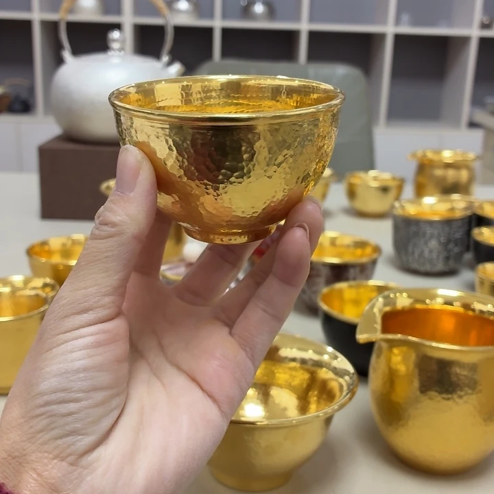 李小鹤里外金足金4克仿古杯100毫升