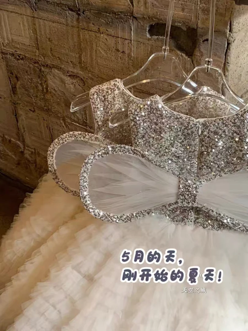 有形的翅膀•2025夏高定款网红重工时尚礼服公主裙连衣裙夏天儿童