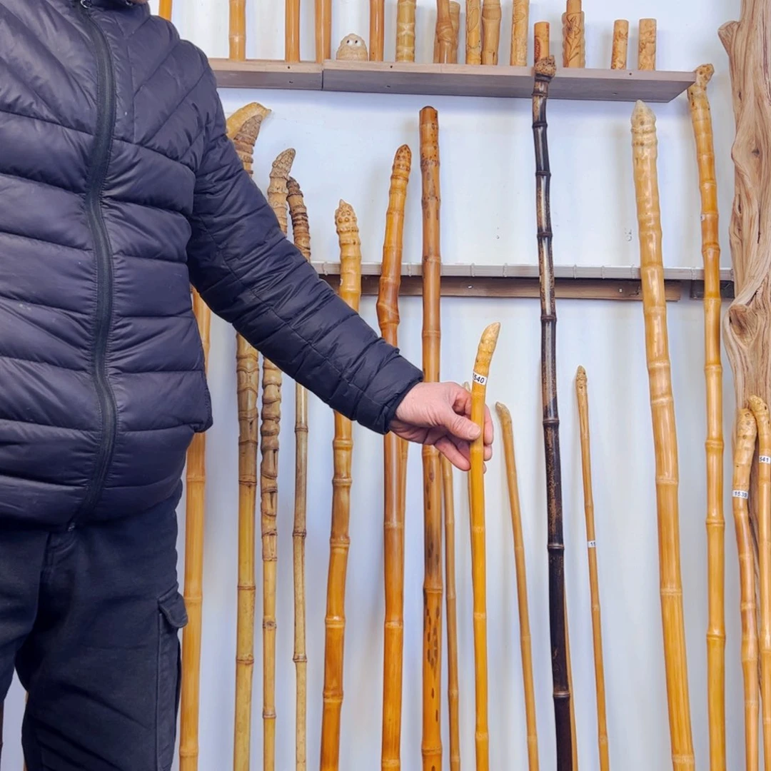 1540玉竹杖登山杖手持把件