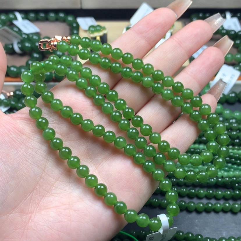 【闪购商品】和田玉（碧玉）颈饰未镶嵌6m无黑点