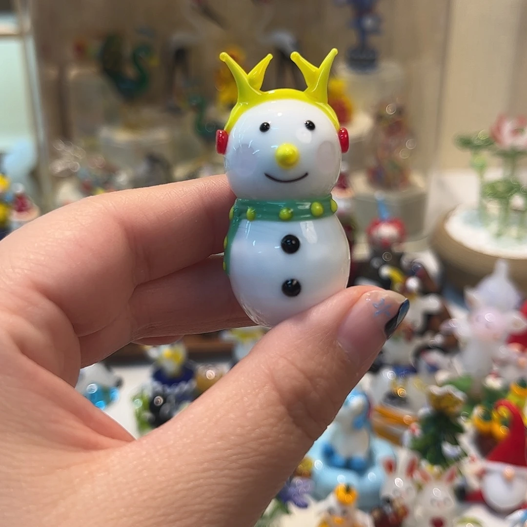 琉璃手工艺品雪人
