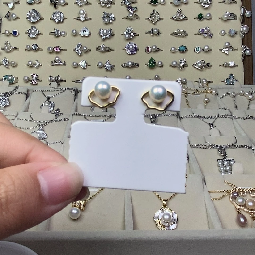 银S925镶嵌淡水珍珠耳饰