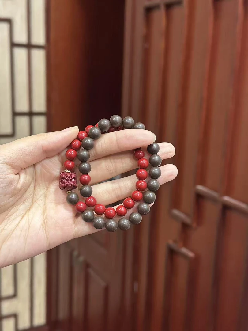 SS 清目香方8mm双圈搭配款醒狮 手串合香手串