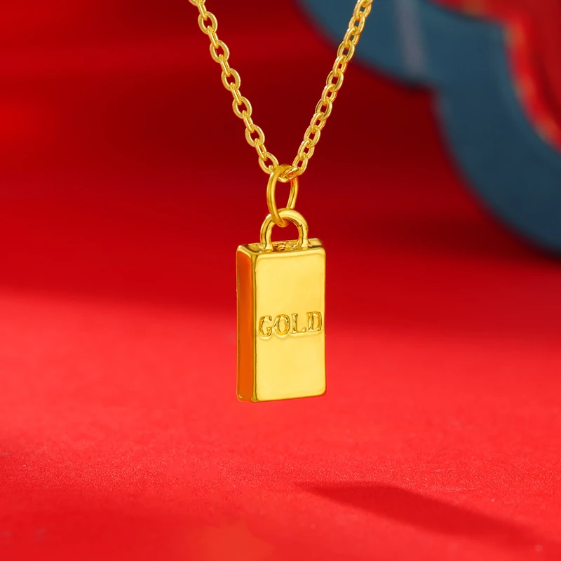 【思思专享】足金999饰品 暴富金砖 YSBP 90239 （赠合金链）