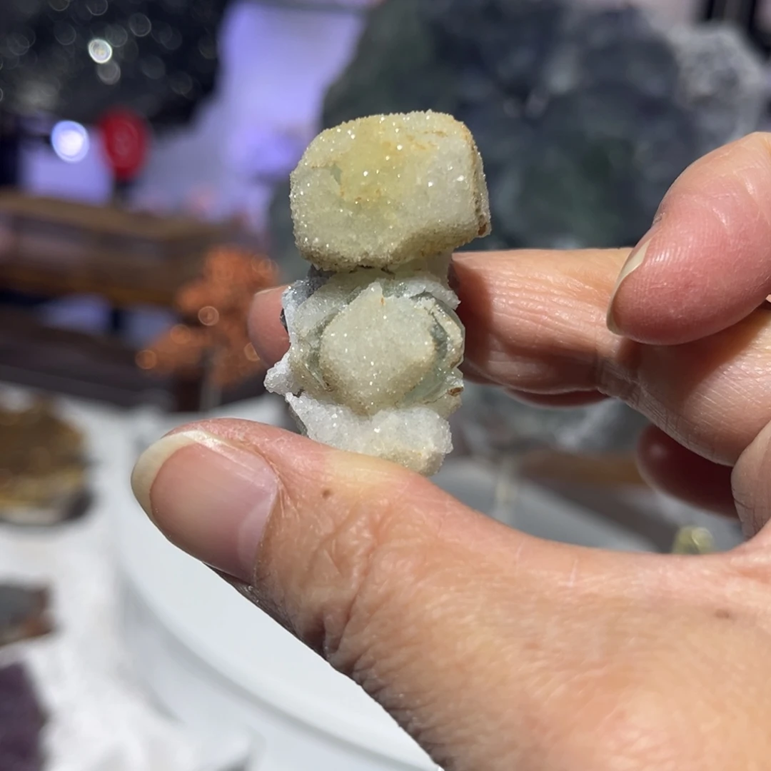 石材水晶萤石方解石摆件