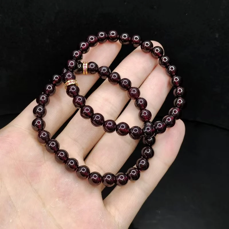 【老三珠宝】石榴石DIY单圈手串Y5【多样性发其一】约6mm+