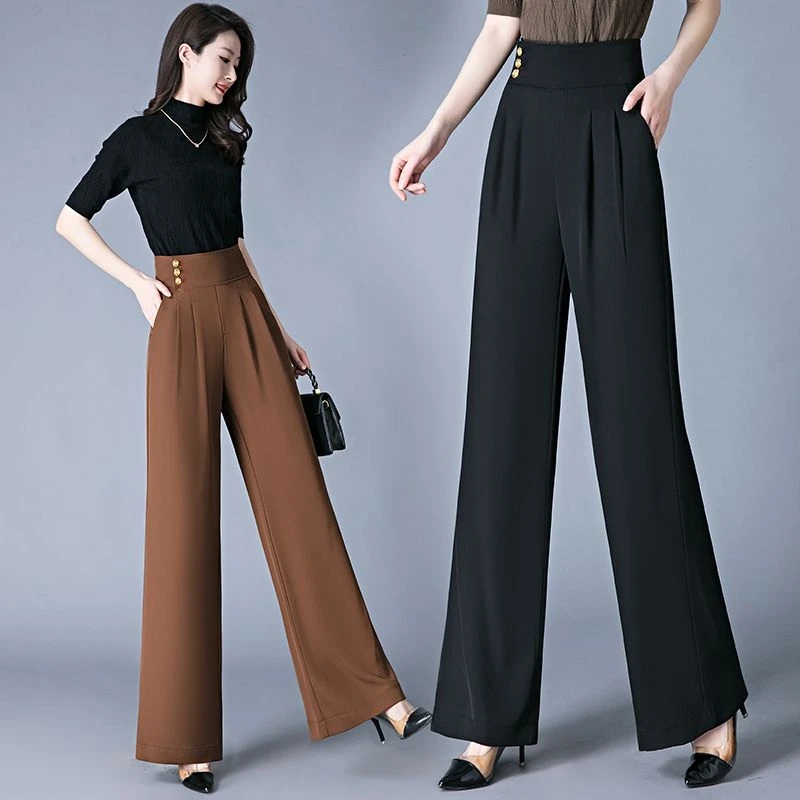 【运费补贴】垂感高弹松紧中老年高腰大码女士裤子春夏休闲裤