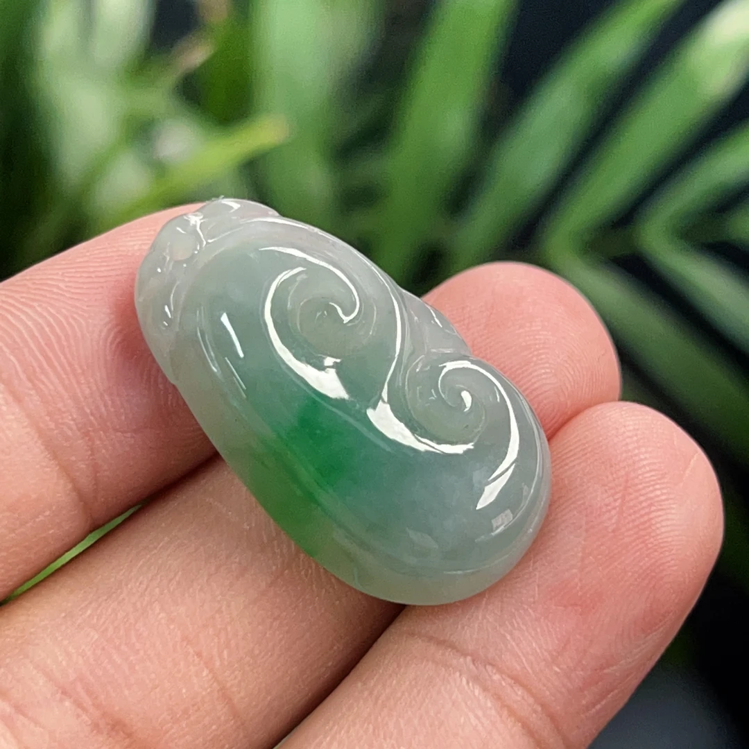 天然翡翠吊坠如意卡27.5-15.2-5.3