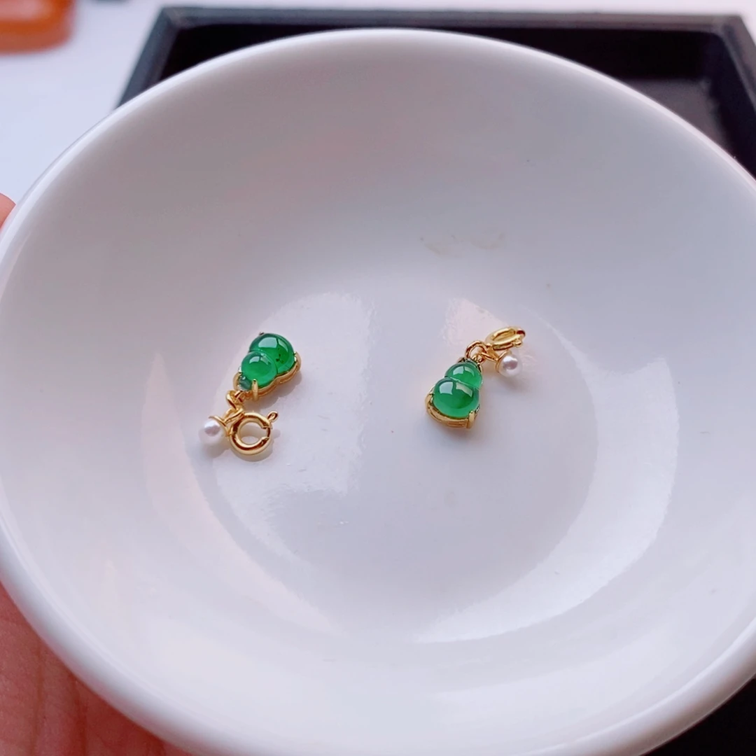 银S925镀金镶嵌手链翡翠配饰