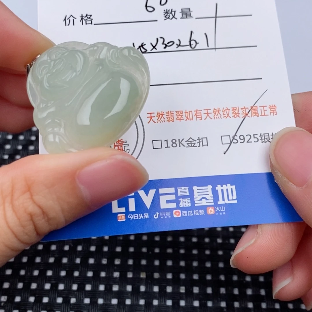 翡翠银S925镶嵌颈饰