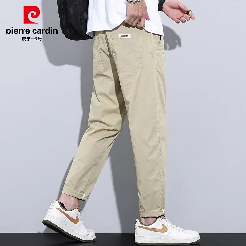 皮尔卡丹高端男士休闲裤2025夏季薄款宽松直筒透气凉感九分裤男潮