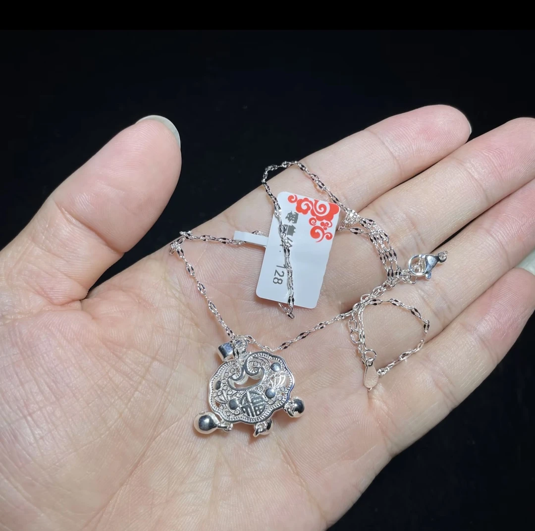 YZ011长命锁项链（无礼盒）