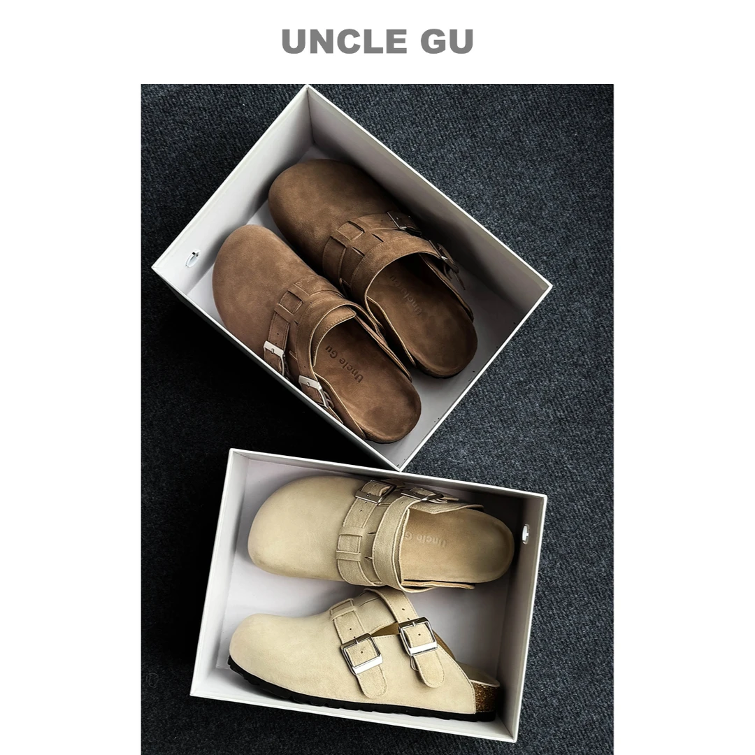 【BOKEN SHOES】两穿勃肯羊皮软木鞋样品休闲复古男女情侣外穿