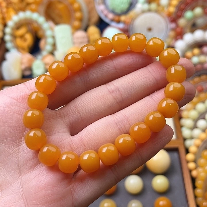 石英质玉（缅黄）未镶嵌珠宝半成品