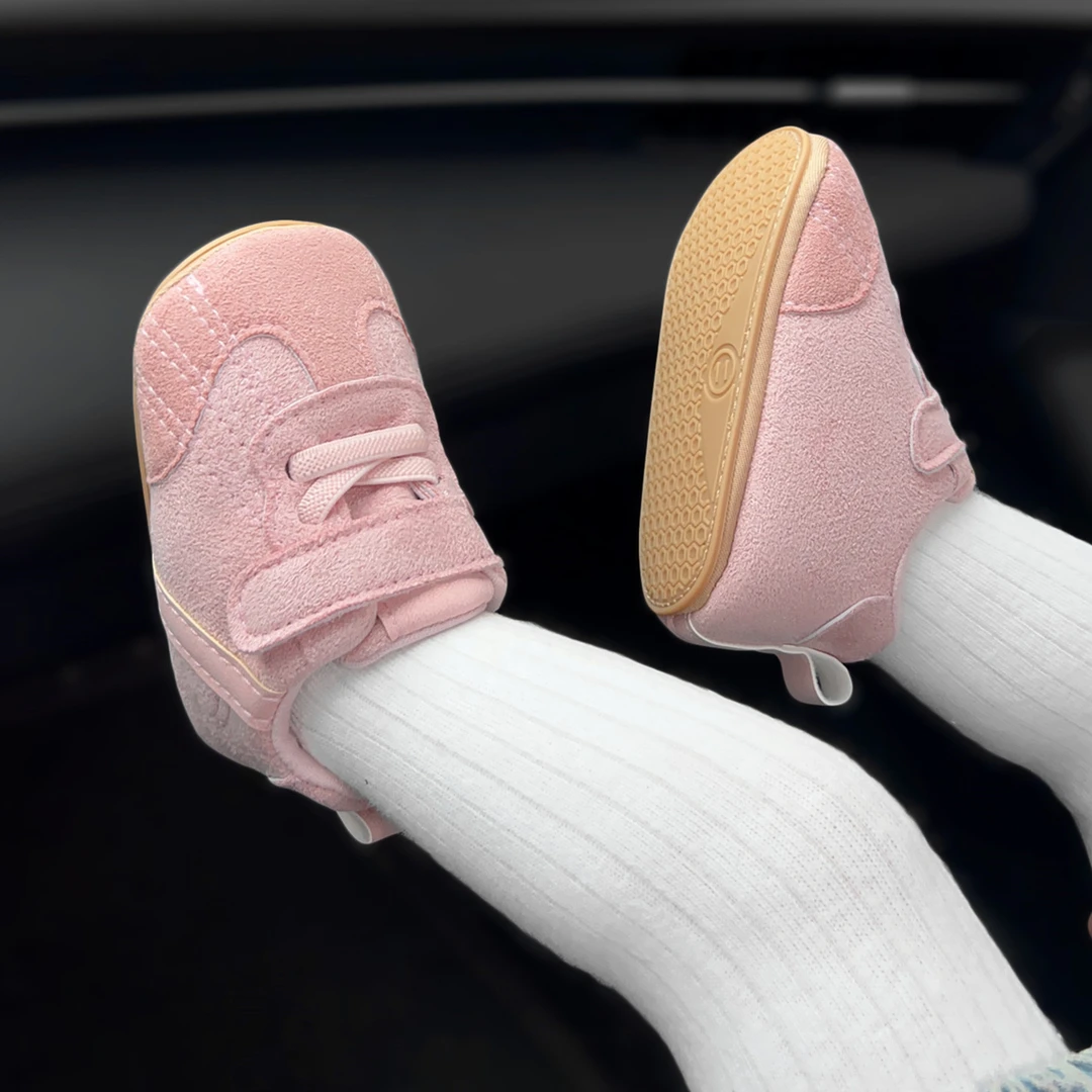 秋季0-1岁男女宝宝软底学步鞋6-12个月婴儿百搭防掉跟透气德训鞋