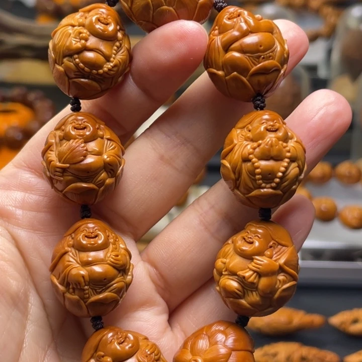 橄榄核手串/手链荷花弥勒