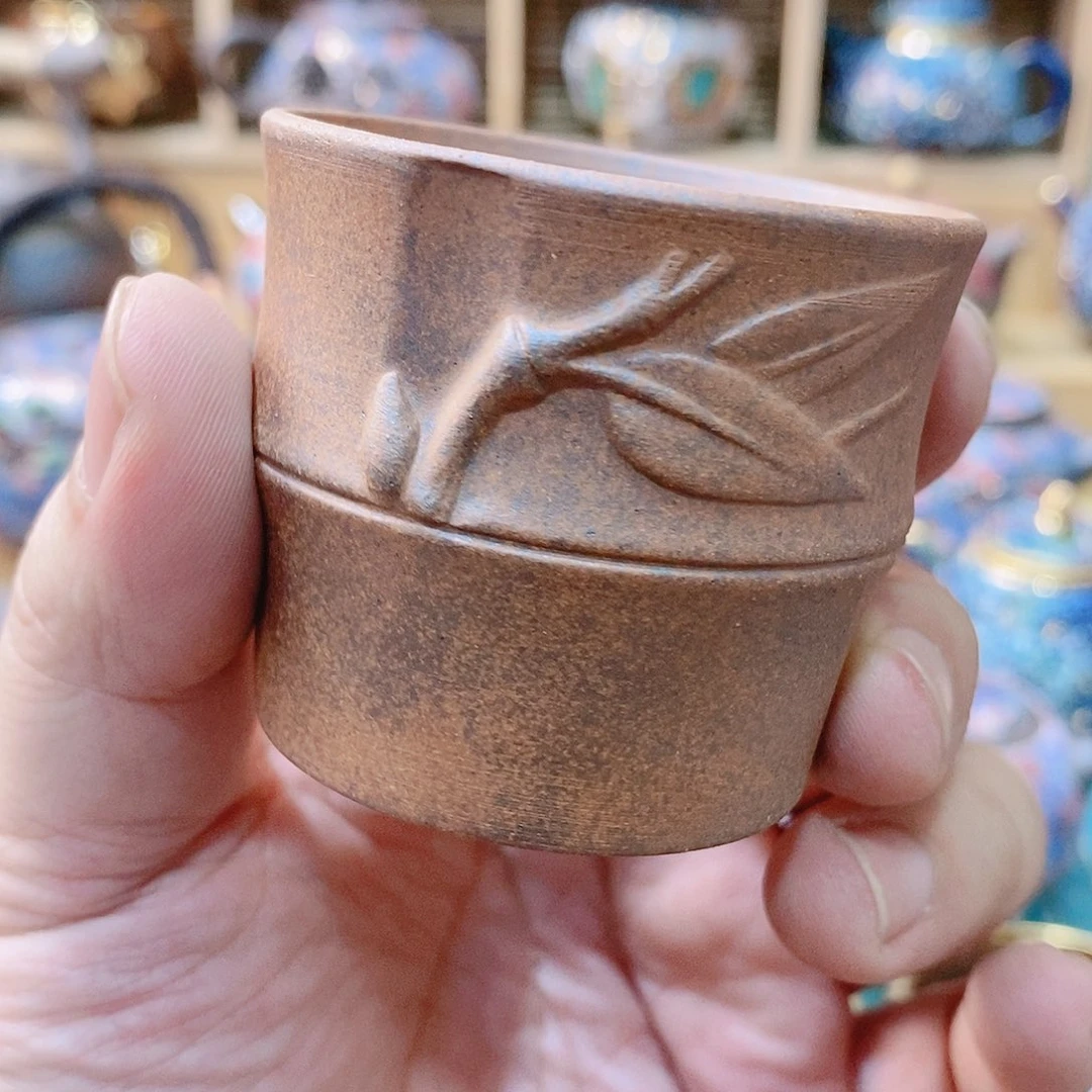 粗陶志野柴烧茶器