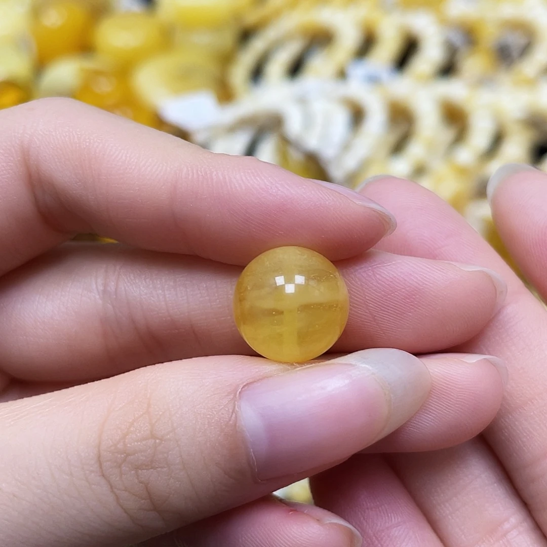 裸石蜜蜡未镶嵌圆珠12.9mm瑕