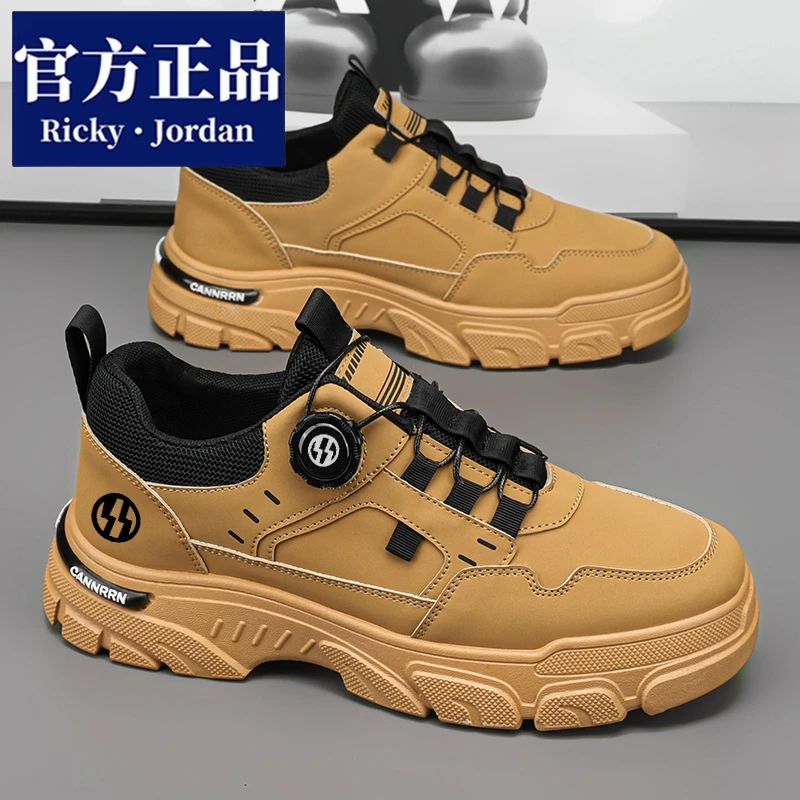 里奇·乔丹工装男鞋春秋款防水爸爸登山运动鞋子男款防滑