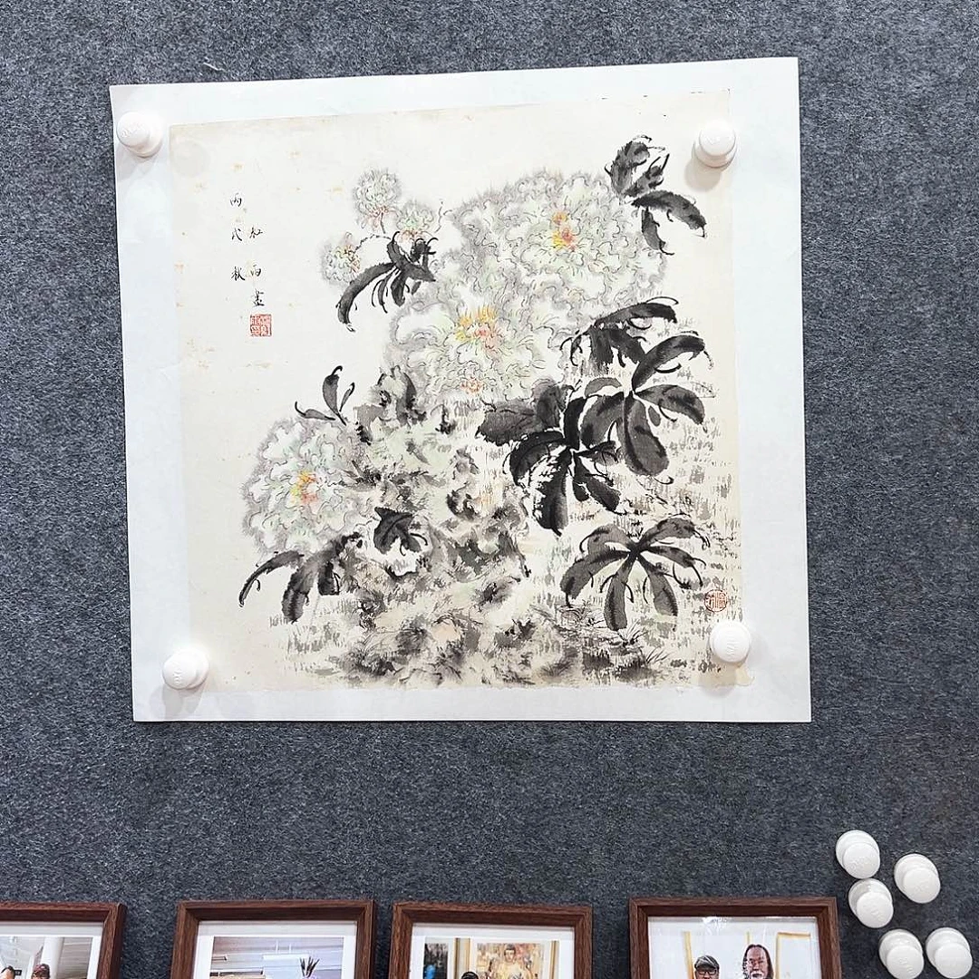国画知鱼知乐纯手绘