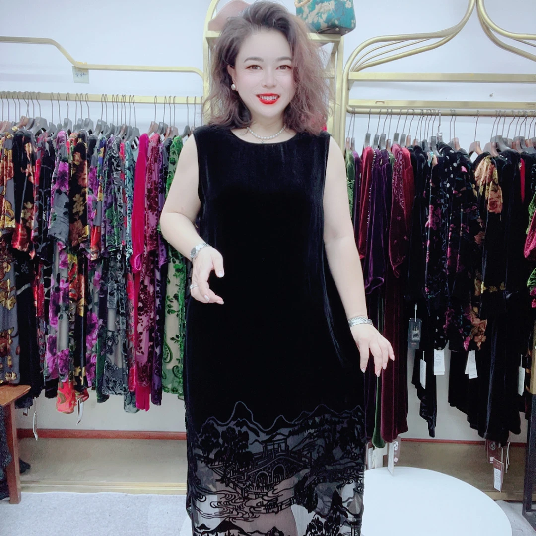 桑蚕丝坎袖时尚显瘦连衣裙88A20253