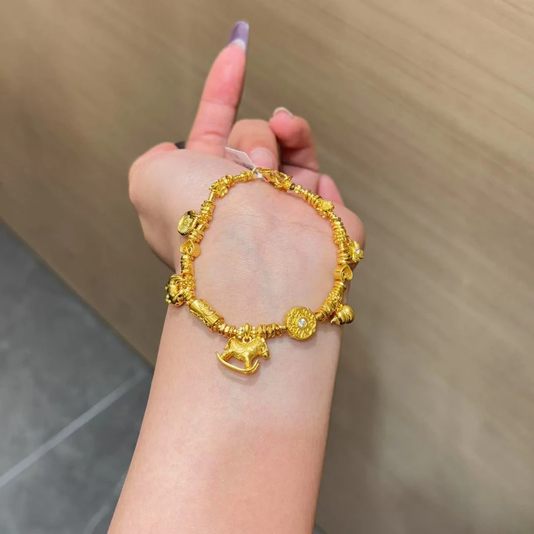 【菠萝珠宝】足金999 马上有钱手链 金重：28.18克