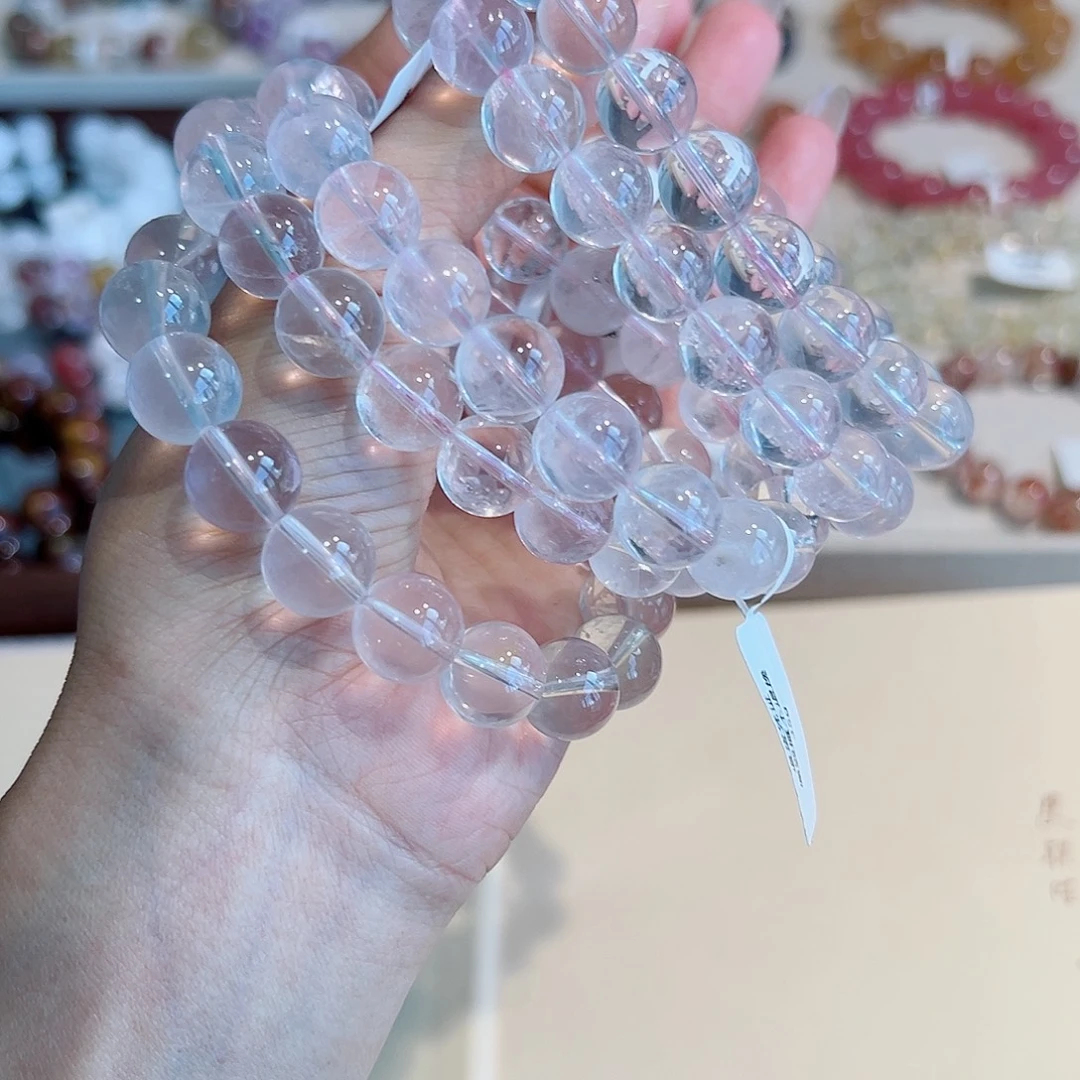 水晶未镶嵌手链粉阿赛11m 无折扣