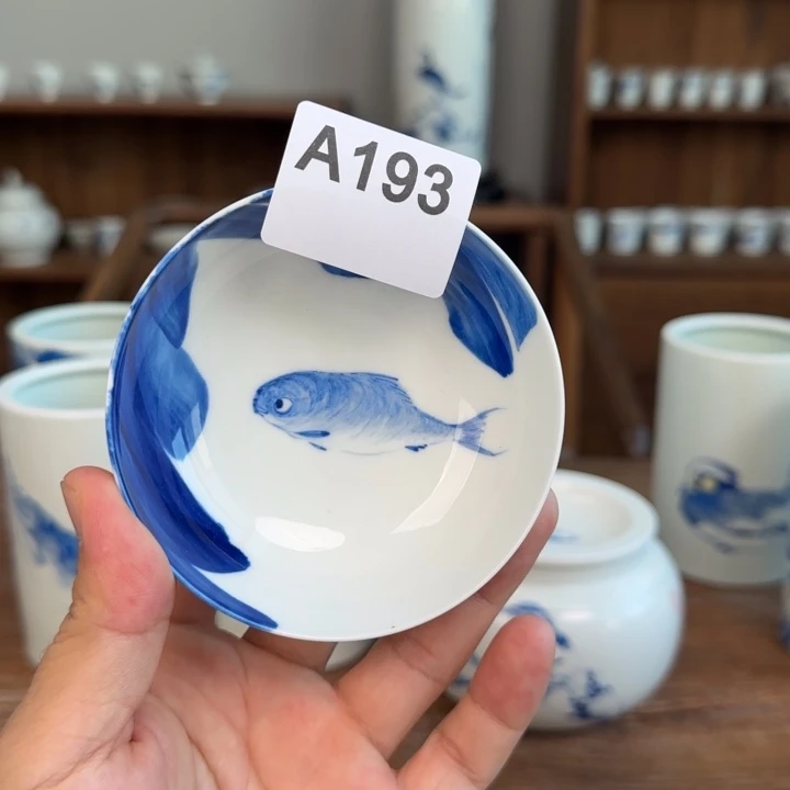 一泓手作193荷花鱼普洱杯