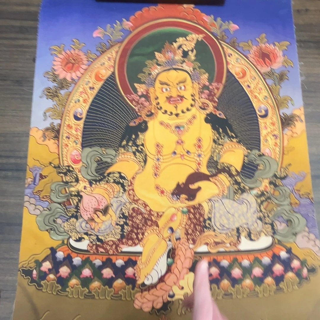 T***O卷轴画唐卡16066黄财神