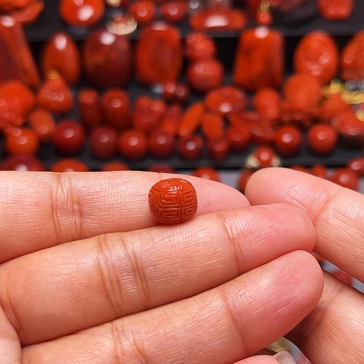 南红玛瑙未镶嵌配饰回纹老型10.3mm