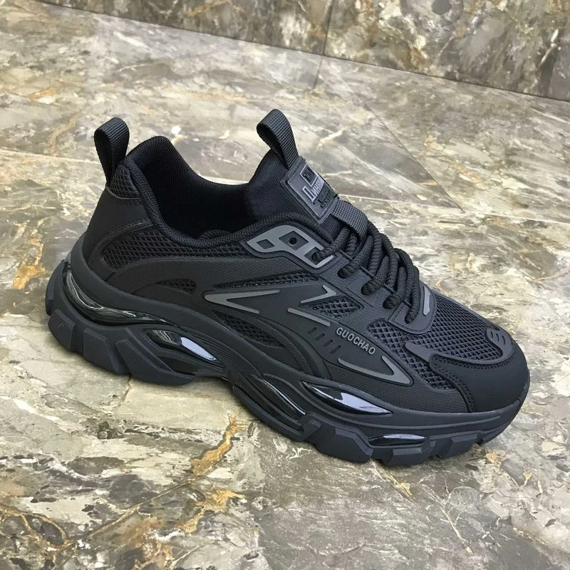 2582【单棉皮网同款】老爹鞋系带 休闲百搭男鞋跑步运动鞋一脚蹬