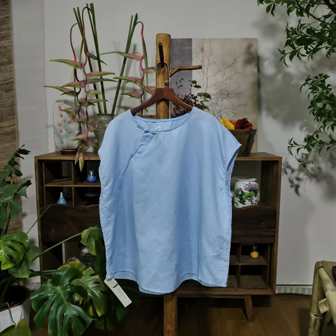 【大梅子推荐】设计款亚麻盘扣上衣MXA8301A