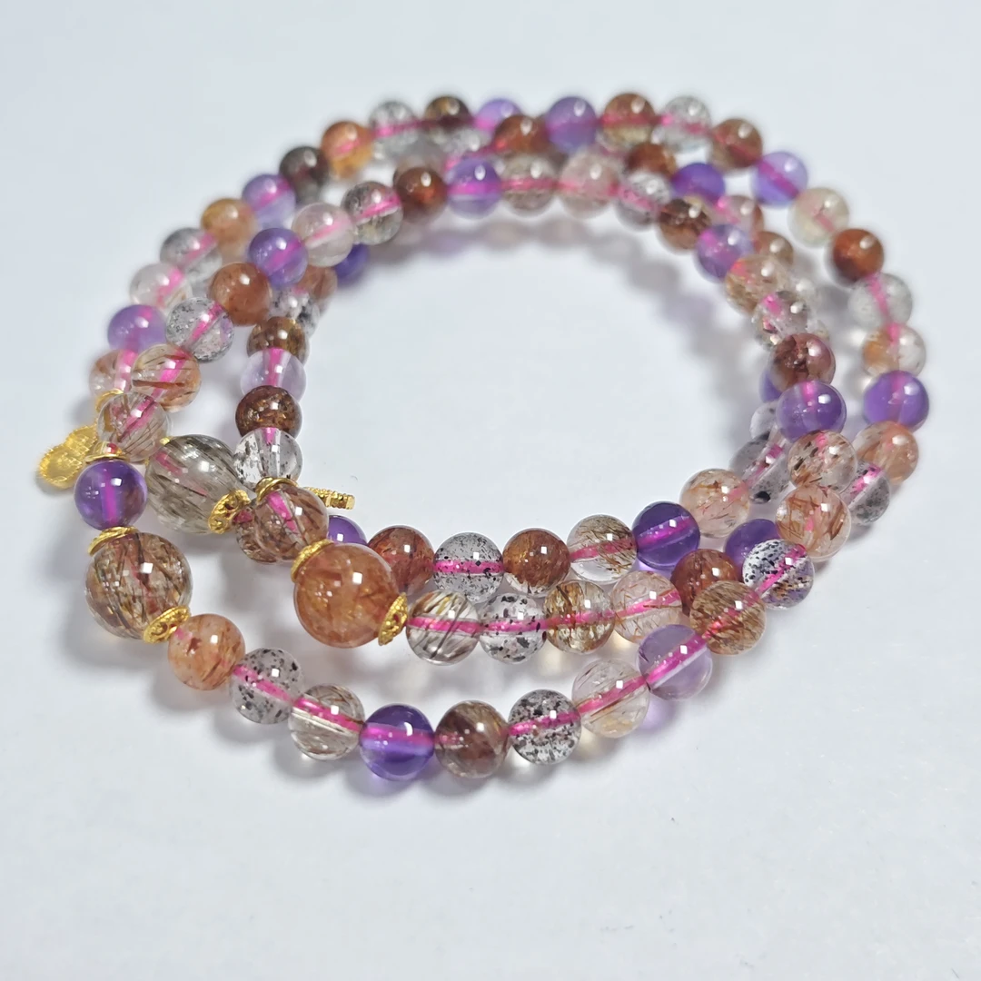 【书记甄选】天然原创黑金超七单圈手链 多样性发一件 约5mm 7900TT