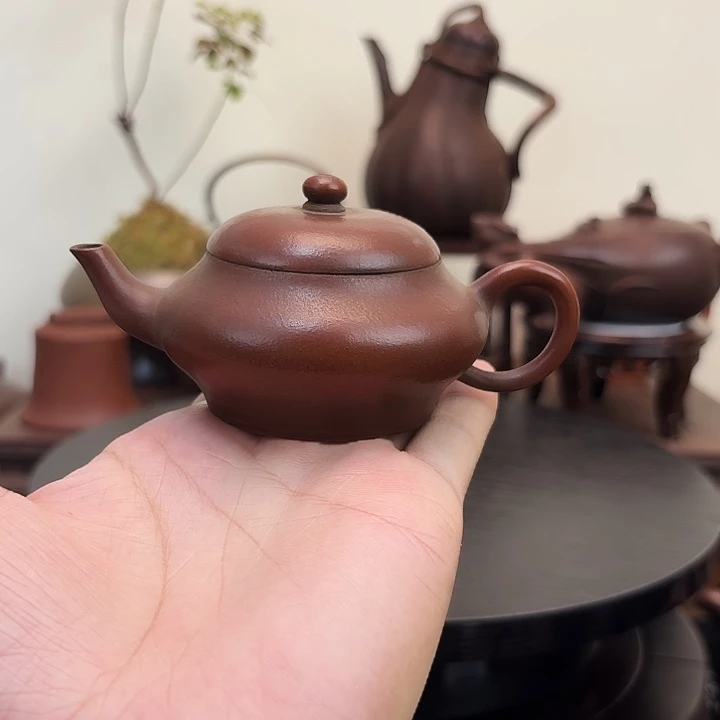 紫砂杯子朱泥老紫砂壶