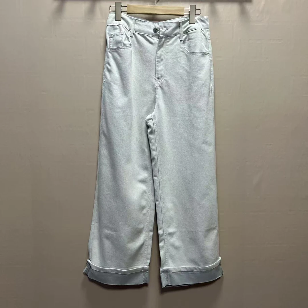 【花花花】卷边裤