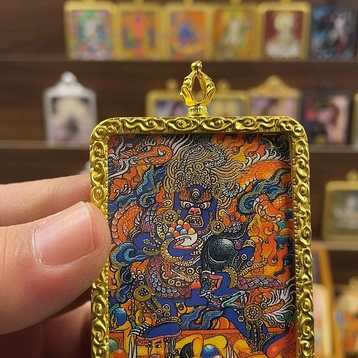 吊坠单面黑财神8855