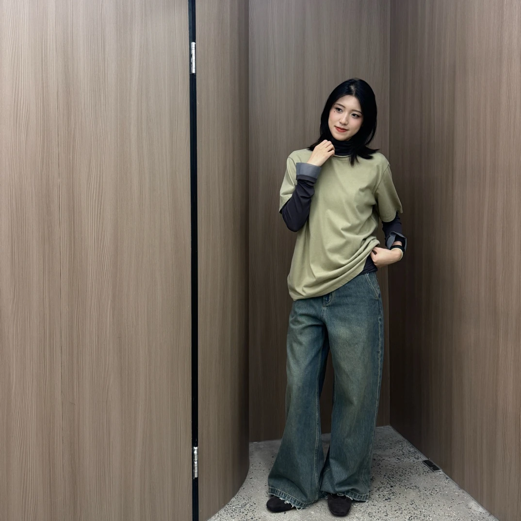 YP2025年新款基础短袖T恤圆领宽松上衣女2936