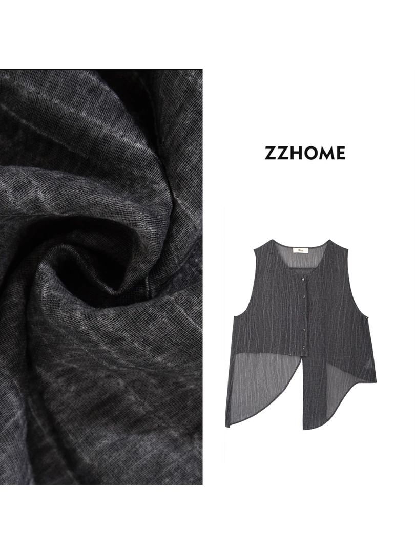 ZOZO HOME ｜优雅切分立裁披肩无袖造型小马甲q170891p通勤休闲