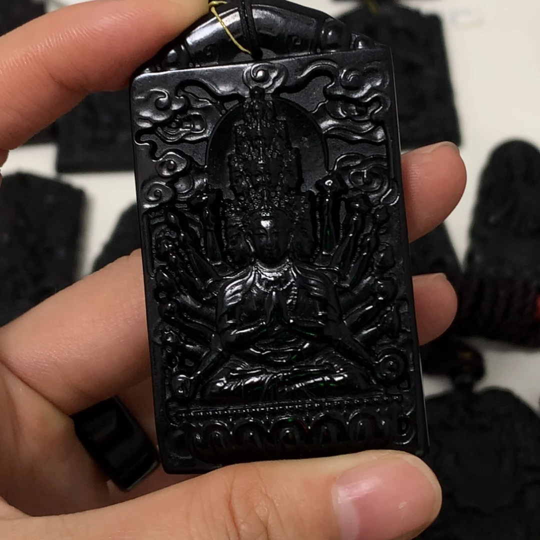 天然a货钢琴黑挂件