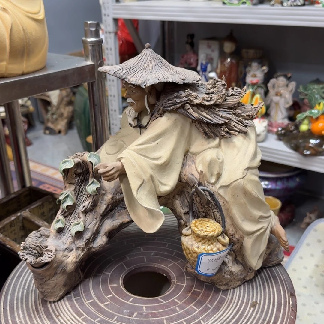 永***盈石湾窑陶瓷摆件渔翁