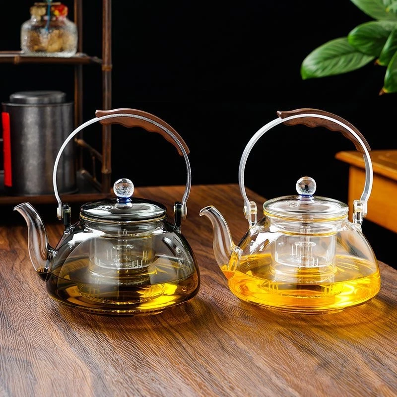 新款玻璃煮茶壶蒸煮代壶抖音热推多功能蒸汽水壶透明耐热花茶壶