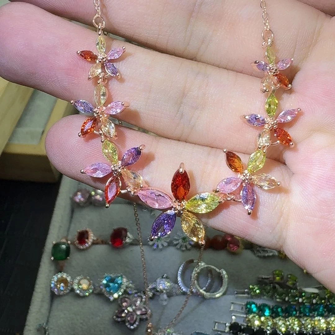 托帕石戒指银S925镶嵌