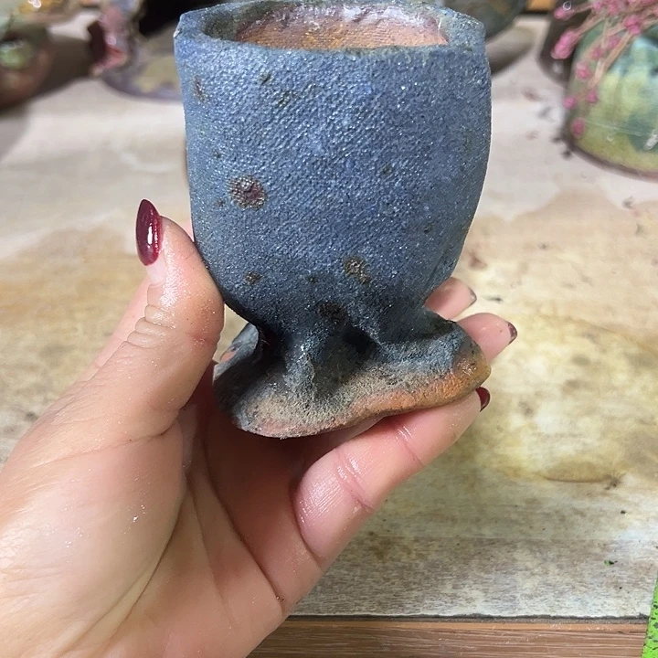 手工粗陶高温花盆