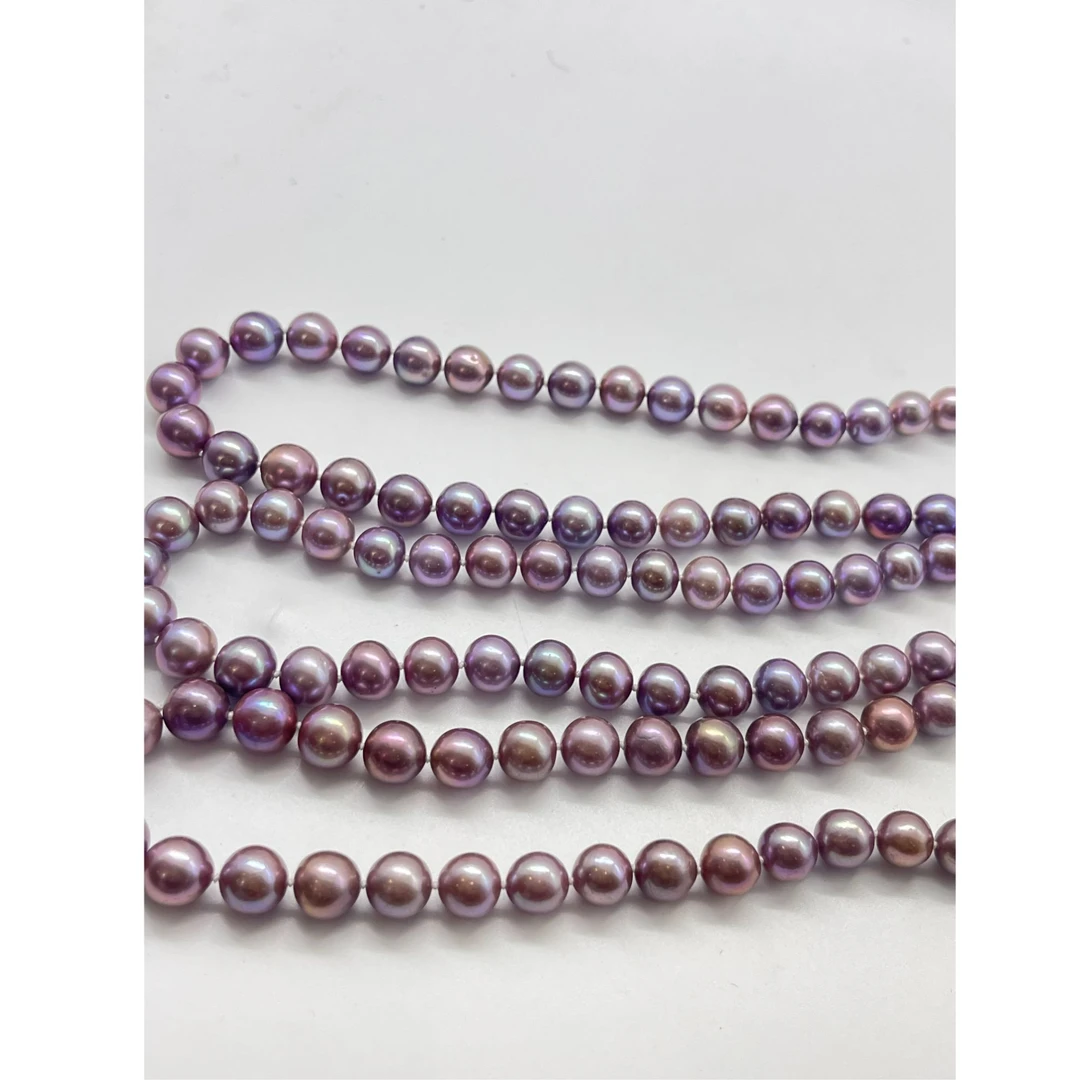 【李李珍珠】S925银 淡水紫珠项链 9-11mm    （多样性发货1件)