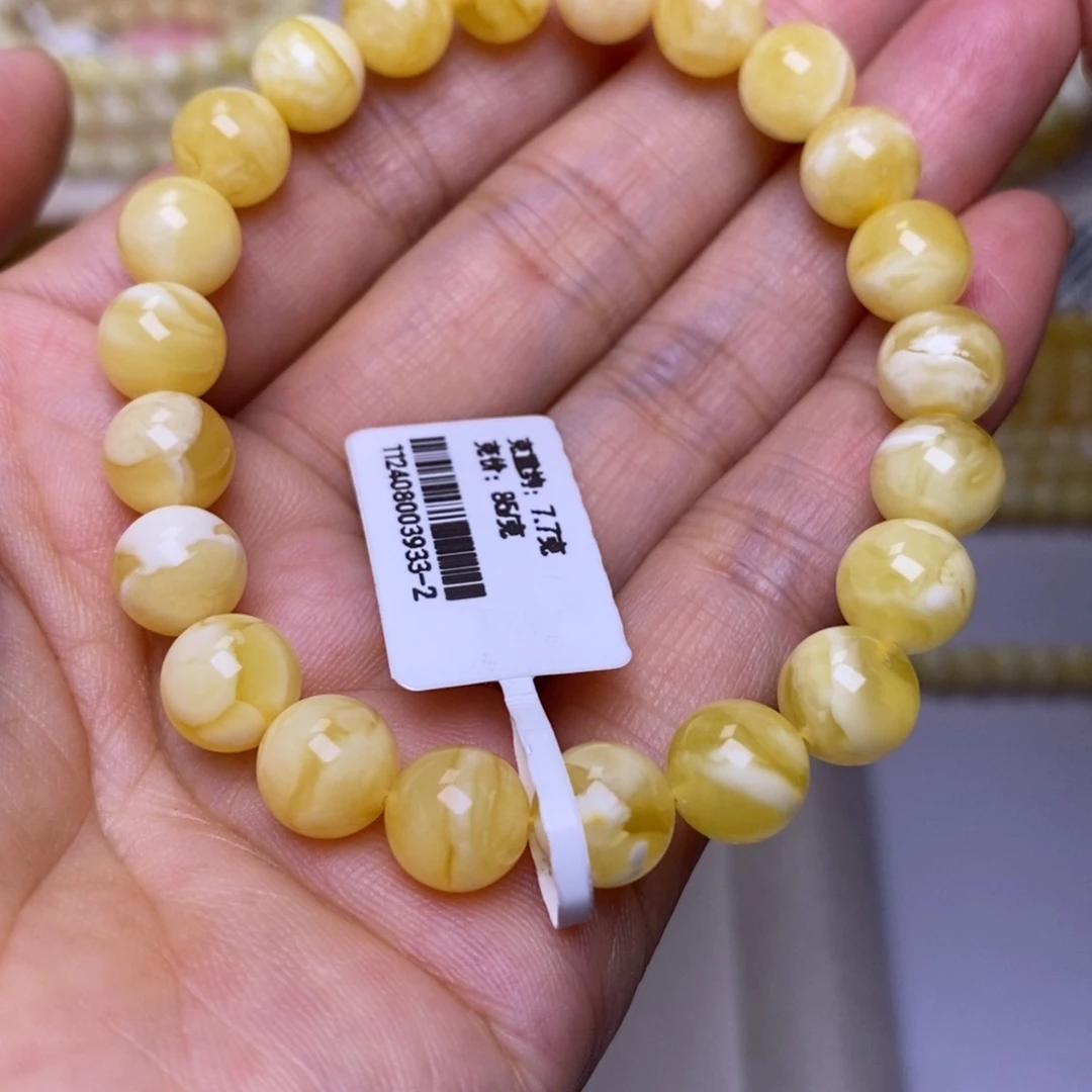 手串蜜蜡未镶嵌8+圆珠手串