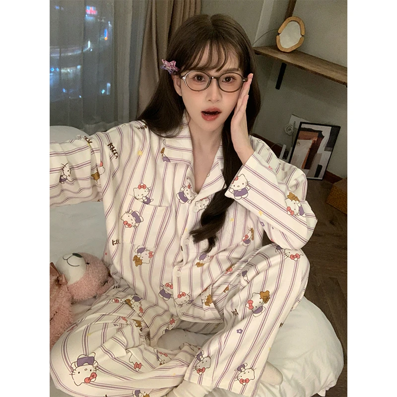 女大睡衣女款爆款2025新款春秋大码舒适宽松可外穿长袖家居服套装