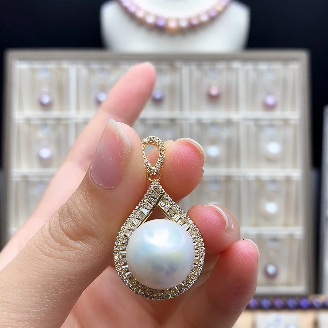 项链合金淡水珍珠