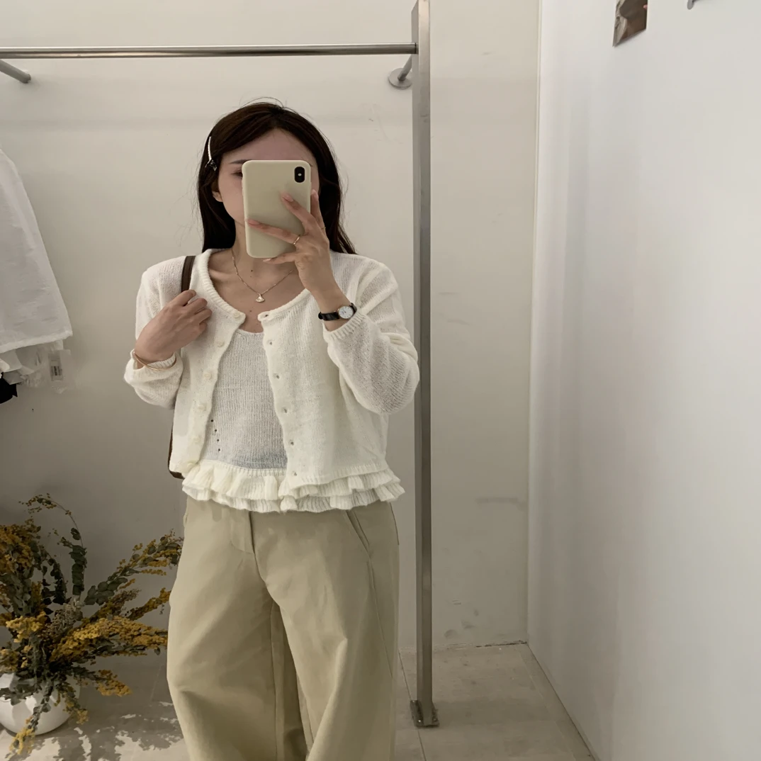 程程推荐【8702】2025年长袖气质小香风两件套毛针织衫