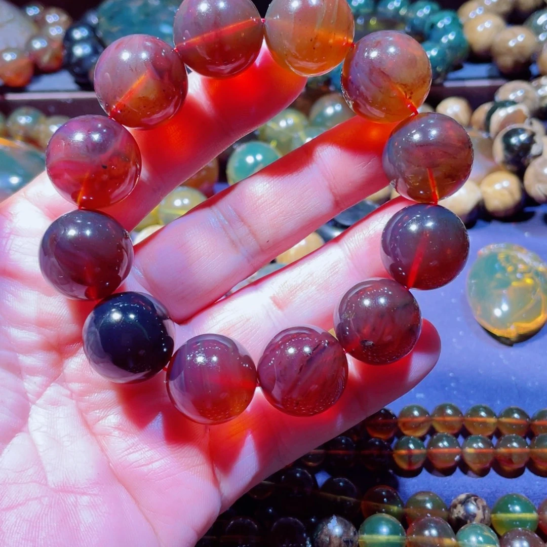 琥珀未镶嵌手链天然