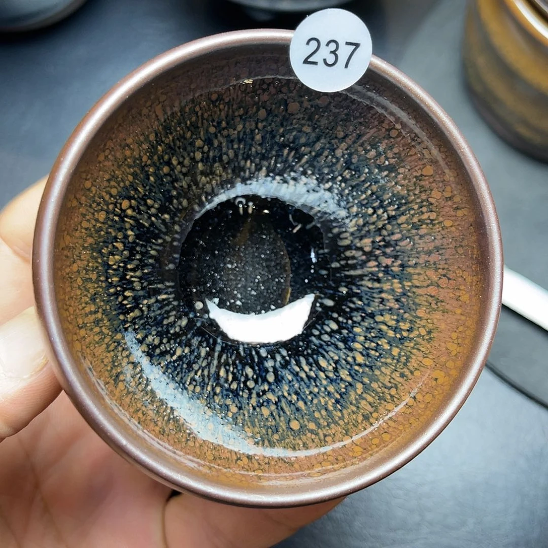 茶盏龙窑柴烧兔豪小钵器型7.5口径